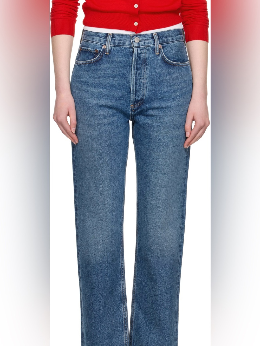 Agolde Medium Blue Denim Jeans 90’s pinch waiste